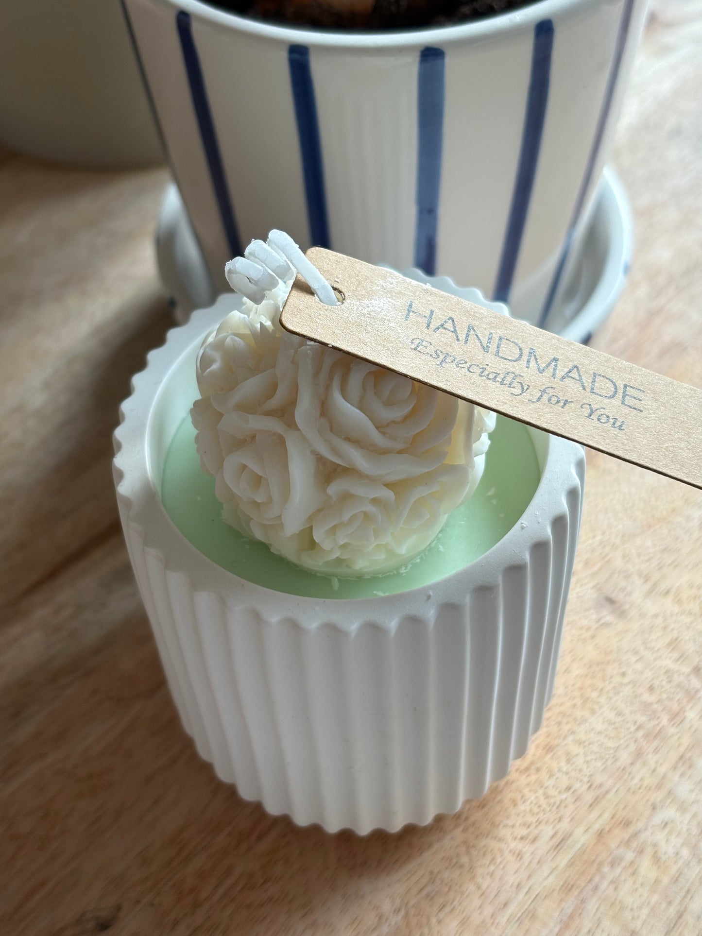 Bougie fleur blanche
