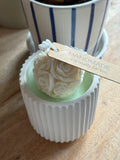 Bougie fleur blanche