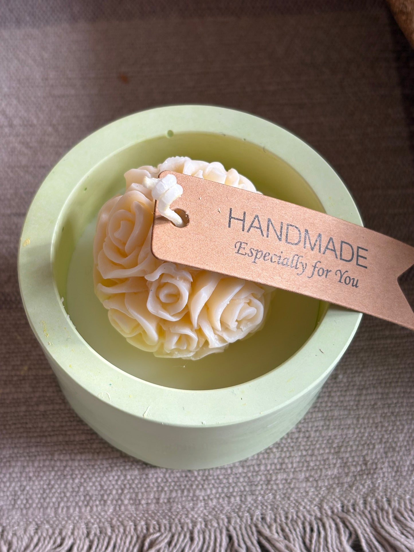 pot bougie fleur jaune
